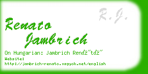 renato jambrich business card